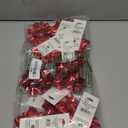 The Gift Wrap Company Decorative Confetti Bows, Medium, Red Metallic, 10 count(pack of 1)