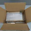 EHWINE 12 Pack Acrylic Sign Holder 4 x 6, Double Sided Gold Picture Frame Stand up Table Top Sign Holders, Clear Display Stand Menu Flyer Holder for Wedding Party