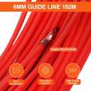 6MM 500FT Duct Rodder, Fiberglass Fish Tape, Heavy-Duty Wire Running Rod with Durable Steel Stand, Fish Tape Cable Puller for Conduit & Electrical Installations