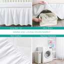 Crib Bed Skirt 28 x 52 with 14 Drop Pleated Dust Ruffle for Baby Boys Girls Elastic Adjustable Fit Toddler Bedskirt Easy On/Off Soft Nursery Standard Crib Bedding Skirts Solid White Crib Skirt