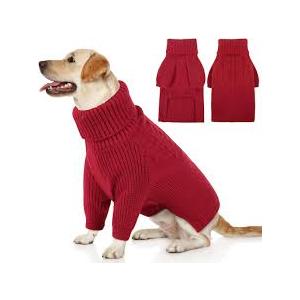 Hey Point Small Dog Sweater Cute Dog Clothes for Small Girl Boy Puppy Sweater Warm Pet Accessories Puppy Clothes Doggie Outfit (Red, L)