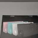 Wireless Keyboard and Mouse Combo - Full-Sized Ergonomic Keyboard with Wrist Rest, Phone Holder, Sleep Mode, Silent 2.4GHz Cordless Keyboard Mouse Combo for Computer, Laptop, PC, Mac, Windows -Trueque (1 PACK, Black)