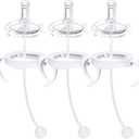 Sippy Cup Conversion Kit Compatible with Philips Avent Natural Baby Bottles, Soft Straw top and Weighted Ball Sippy Cup Transition Kit with Handles, 8m+ Pack of 3