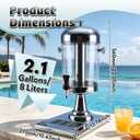 2.1 Gallon Drink Dispenser with 2 Leak‑Proof Spigots & 2 Drip Trays