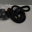 Flexi Hose Lightweight Expandable Garden Hose, 75FT -Retractable Garden Hose, Water Hose - No-Kink Flexibility, 3/4 Inch Solid Brass Fittings and Double Latex Core (Black)
