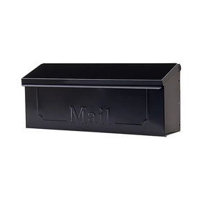 ARCHITECTURAL MAILBOXES Townhouse Galvanized Steel, Wall-Mount Mailbox, Black Small