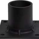 Solus S347-BK Pier Mount Adapter for 3'' Diameter Stub Post, Powder Coated & Non-Corrosive Aluminum, Easy Installation, Mounting Hardware Included, Black