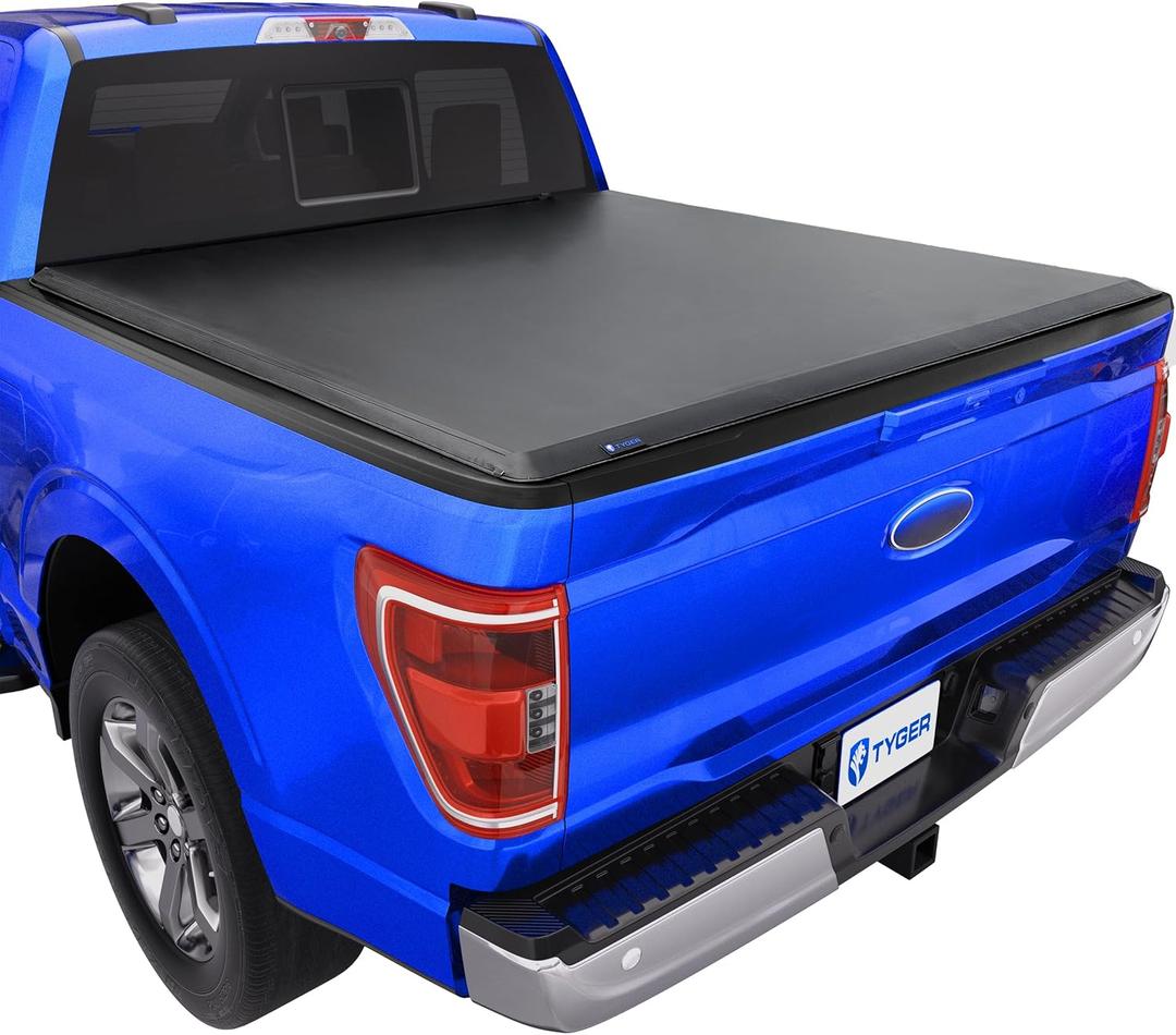 Tyger Auto T1 Soft Roll-up Truck Bed Tonneau Cover Compatible with 2021-2025 Ford F-150; Lightning | 5.5' (67") Bed | TG-BC1F9064