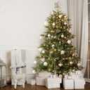 KI Store White Christmas Ball Ornaments, 20pcs 3.15-Inch, for Xmas Trees and Holiday Decor - Hooks Included