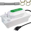 Drphiru Condensate Pump, 6.6 ft/2 m Lift, 110V, 5W AC, 100 L/H Flow, Air Conditioner, Commercial Ice Makers, White