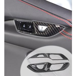 C8 Real Carbon Fiber Door Lock Switch Button Cover Trims Fit for Corvette C8 All Models Stingray Z51 Z06 E-Ray 2020-2025 2PCS