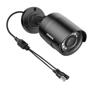 ANNKE 1080p Security Camera 4-in-1 CCTV Bullet Wired Cam, AHD/TVI/CVI/CVBS, Analog Surveillance Video Add-On Black Camera for Outdoor Use, 100ft Clear Night Vision (Power Adapter Not Included) - E200