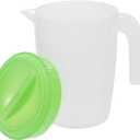 1L Plastic Water Pitcher with Lid Large Capacity Cold Drink Jug for Refrigerator and Outdoor Use Ideal for Juice Iced Tea and Beverages, 2 Pack