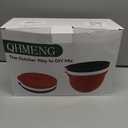 Silicone Liners for KitchenAid 5 Qt Tilt-Head Stand Mixer(Only), Odourless,Thicker, Cold/Heat-Resistant & Non-Stick, Easy Clean, Fits 5 Quart Mixing Bowl, Set of 3 with Lids (Red+White+Black)