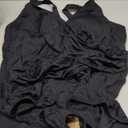 Eomenie One Piece Swimsuit for Women Tummy Control Bathing Suit V Neck Swim Suit Ruched Criss Cross Swimwear (XX-Large, Black)