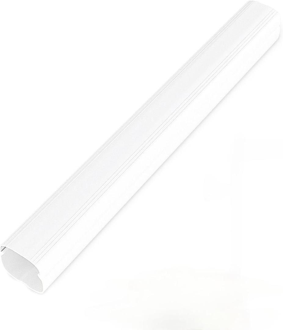 Mini-Split Line Set Cover Parts: 4" x 3.28 Ft Straight Duct 4 in Line Hide Accessories for Mini Split Central AC HVAC Heating System - Waterproof Outdoor PVC Pipe Cover, White