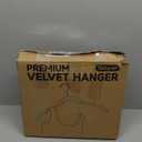 Premium Velvet Hangers 50 Pack - Space-Saving Closet Organizer for Clothes, Non-Slip Flocked Design, Ideal for Shirts and Coats (Black)