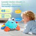 Baby Toys 1 Year Old 6-12 Month Tummy Time Toys Crawling Crab Musical Dancing Walking Moving Bouncing Learning Sensory Toys for 1-3 Year Old Boy & Girl
