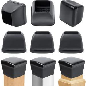 Ezprotekt 8 Pcs Chair Sliders for Carpet, Square Carpet Teflon Furniture Pads, Chair Glides for Carpet, Bar Stool Leg Protectors Caps, Furniture Sliders for Table, Chair, Sofa Legs (XL Fit: 1.5" - 2")