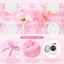 Tudomro Embroidery Pink Bow Tulle Table Runner 9.2 ft Coquette Pink Cheesecloth Table Runner 110 Inch Gauze Boho Dining Decor for Wedding Birthday Baby Shower Christmas Valentine's Home Decor