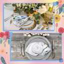 12 Pcs Spring Cloth Napkins 18 x 18 Inch Napkins Washable Dinner Table Tea Party Polyester for Kitchen Party Wedding Restaurant Indoor(Colorful Flowers)