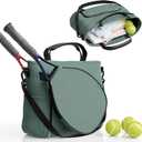 Tennis Bags for Women Men - Sleek Tennis Racket Bag for Sports Accessories with 2 Detachable Racket Cases - Gym Sling Bag, Pickleball Racquet Sling for Beginner Pro Players