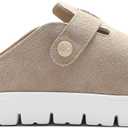 Genuine Suede Clogs for Women Platform ShoesLeather Comfort Potato Shoes Chunky with Arch Support, Casual Trendy Shoes Mules for Women (11, Sand)