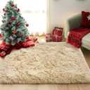 Xexsin Small Rugs for Bedroom, Fuzzy Throw Rug for Living Room Dorm, Soft Fluffy Bedroom Rug, Non Slip Shag Rugs, Modern Indoor Home Decor Aesthetic, 2x3 Feet, Hot Pink