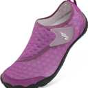 JIASUQI Water Shoes for Women Men's Barefoot Swim Beach Shoes Quick Dry Water Sandals for Adults (11.5 Women/10 Men, Purple)