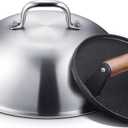 homenote Griddle Accessories for Blackstone, Commercial Grade 12 Inch Heavy Duty Melting Dome with Round Cast Iron Smash Burger Press Perfect for Flat Top Hibachi Grill Outdoor Indoor