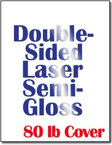Cardstock - 80lb Double-Sided Laser Semi-Gloss - 250 Sheets (8.5 x 11 inches)
