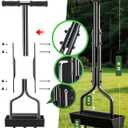 vanpein Lawn Aerator Garden Tool with Soil Core Tray, 38 Manual Grass Plug Aerators, Coring Aeration Tools for Gardening, Soil Compaction, Lawn Yard Care