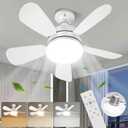 Socket Fan Light with Remote, 2000 Lumens E26/E27 Socket Ceiling Fan with Light, 3 Fan Speeds, 2H/4H Timer, 3 Color 3000K-6000K Dimmable 2 in 1 Fan Light for Bedroom, Living Room, Kitchen, Home