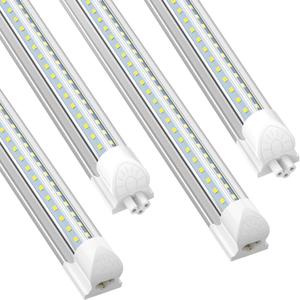 SHOPLED LED Shop Lights 2FT, 22W 3300LM 6000K Cool White, V-Shaped Utility Shop Lights, T8 Linkable Ceiling Light Fixtures, 2 Foot Tube Light for Workbench, Basement, Cabinet, ETL Listed, 4-Pack