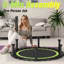 ZCMHAXJ Foldable Mini Trampoline, 40" Rebounder Trampoline for Adults & Kids, 440lbs Capacity Indoor Fitness Workout Exercise Equipment
