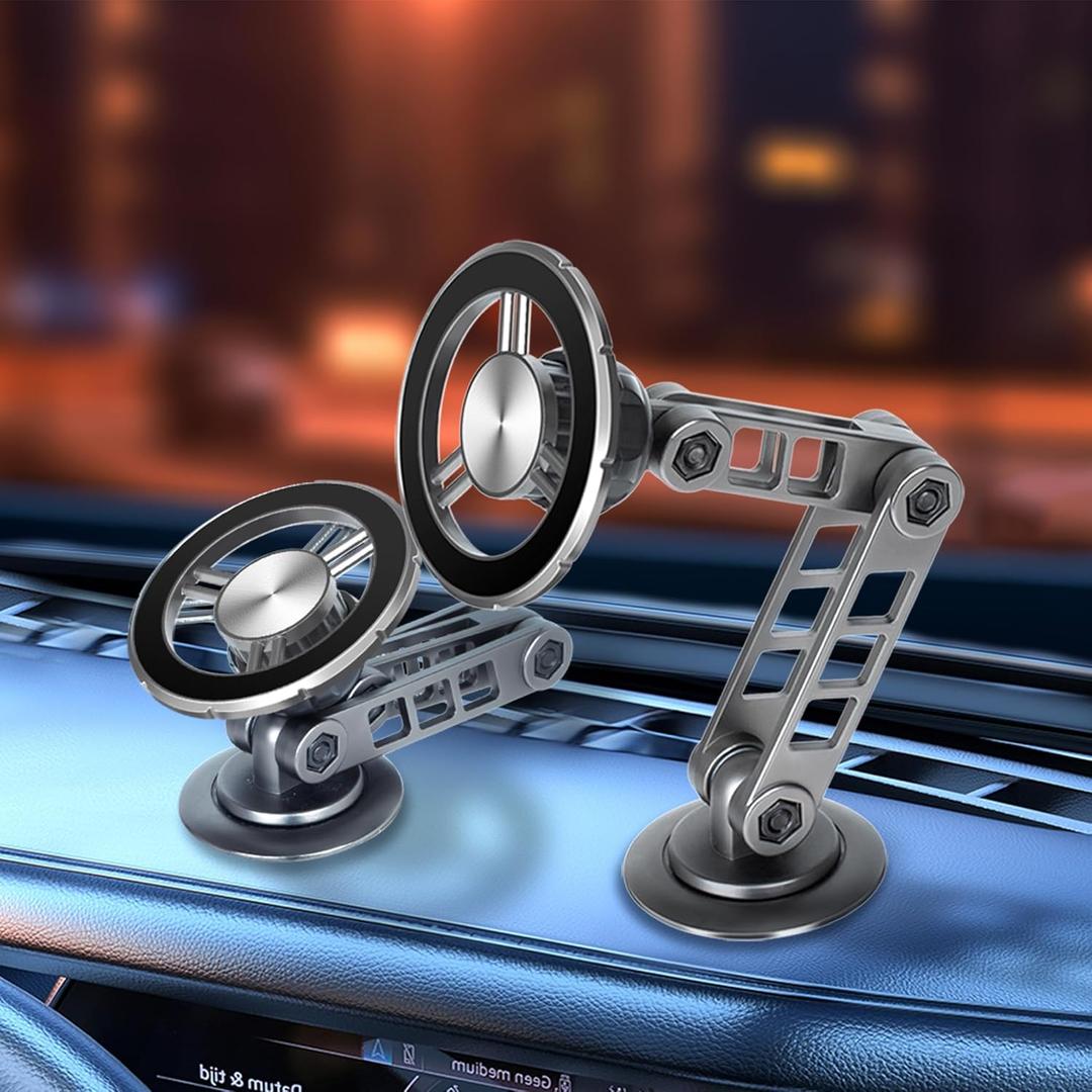 For Magsafe Car Mount for iPhone,Magnetic Phone Holder for Car,Truck,Cell Phone Car Mount,360 Rotation,Strong Magnet,Full Metal,Folding Holder,for iPhone 12,13,14,15 pro max and Android