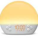 KEPLUG Wake Up Light Sunrise Alarm Clock,Digital Alarm Clocks Bedside Dimmable Night Light,White Noise Sound Machine 30 Soothing Sounds, Loud Alarm Clock for Heavy Sleepers Adults Kids,Ideal for Gift