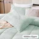 YIYEA Faux Fur Pillow Cases Queen Size Set of 2, Luxury Ultra Soft Fuzzy Pillowcases, Fluffy Plush Velvet Pillow Covers with Zipper, Cozy Warmth and No Shedding, 20 x 30, Aqua