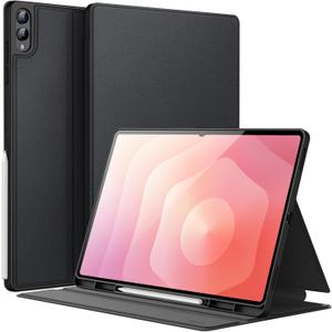 JETech Case for Samsung Galaxy Tab S11 Ultra with S Pen Holder, Slim Folio Stand Protective Tablet Cover, Multi-Angle Viewing, Auto Sleep/Wake (Black)