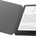 Amazon Kindle Paperwhite and Kindle Colorsoft Case, Lightweight and Water-Safe, Foldable Protective Cover - Fabric (Black)