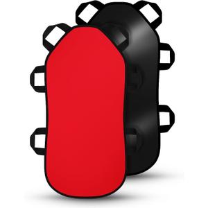 Soulchen 37 Inch Durable Foam Snow Sled for Adults and Beginners, Large Lightweight Snow Sled with 6 Handle, Winter Outdoor Fun, Backyard & Hill Use (Red and Blue)