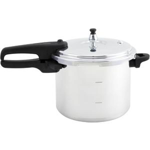 IMUSA 7 Quart Stovetop Aluminum Presure Cooker with safety valves for risk-free opening