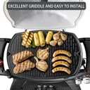 7583 Q2000 Griddle Full Size Grill Replacement Parts for Weber Q200 Q220 Q2200 Q2400 Q240 Flat Top Griddle Insert 396000 566002 54060001 53060001 396002 Accessories Cast Iron Reversible Plate