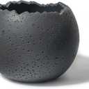 6 Inch Modern Minimalist Resin Planters with Drainage Hole, Charcoal Gray Indoor Outdoor Flower Pots for Succulents, Herbs, Orchids & Small Plants - Charcoal Gray