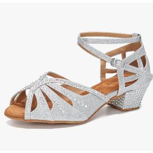 TTdancewear Dance Shoes for Women Low Heel Ballroom Dance Shoes Salsa Latin Practice Dancing Shoes Cuban Heels 1.5 inch(Size: 5.5)