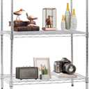 FDW 3 Tier Wire Shelving Units Metal Storage Rack 23L x 13W x 30H Adjustable Pantry Shelves NSF Kitchen Shelf for Kitchen Garage Small Places Commercial,Chrome