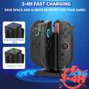 Charging Dock for Nintendo Switch 2 Joy Con, [Supports Dual-Direction Charging] Controller Charger Stand Station Compatible with Switch 2 Joy Con Accessories, Black