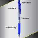 EYEYE G-103 Retractable 0.5mm Gel Pens, 5 Black 5 Blue Extra Fine Point Blue Ink Pens Quick Dry, Ballpoint Pen Fine Point Smooth Writing Pens for Office School Supplies