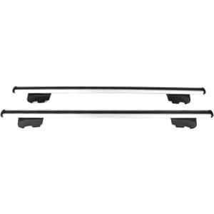 OMAC Roof Rack Cross Bars for Car, SUV, Truck, Fits Flush-Mounted Roof Rails, 47 inches, Aluminium, 165 Lbs, Silver
