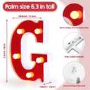Demissle 4 Graduation Party Decorations 2026 Grad LED Marquee Letters Graduation Table Light Up Sign for Kindergarten Preschool High School College Class of 2026 Grad Party Supplies(Red)